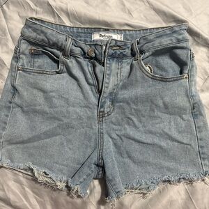 Light Blue Denim Women Shorts
